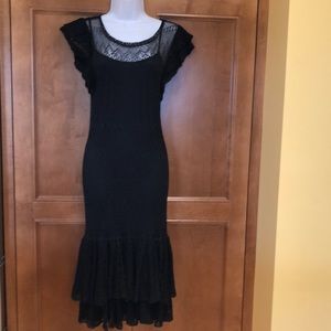 Black tea length evening dress-worn only once
